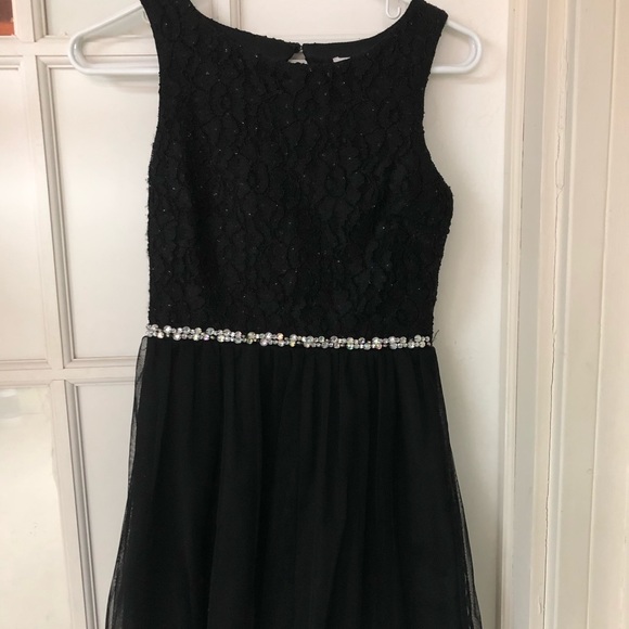 Lacy Black Speechless short dress juniors 3 - Picture 1 of 6